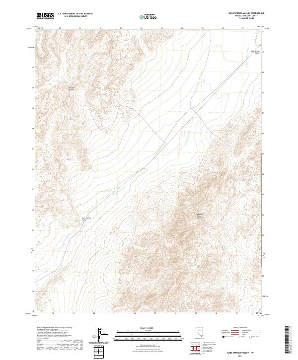 Kane Springs Valley, NV — USGS 7.5-minute topo (2021)