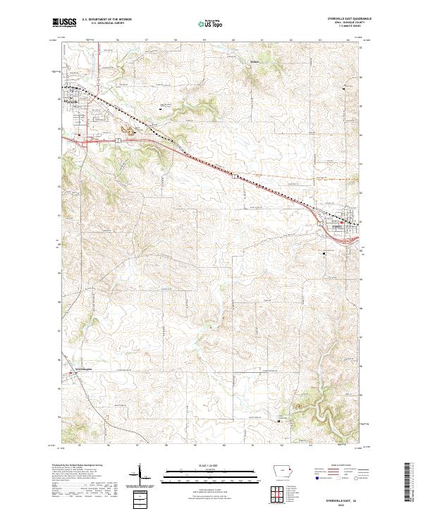 Dyersville East, IA — USGS 7.5-minute topo (2022)
