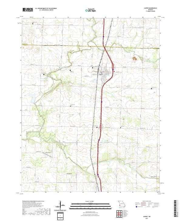 Jasper, MO — USGS 7.5-minute topo (2021)