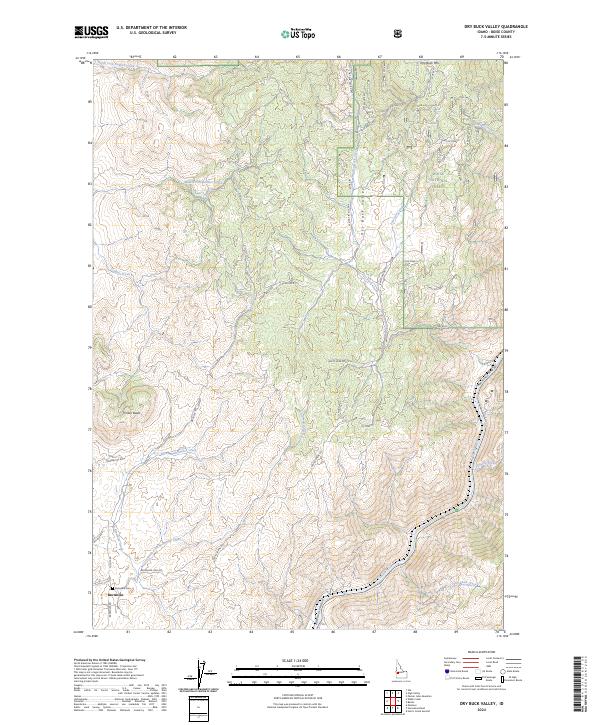 Dry Buck Valley, ID — USGS 7.5-minute topo (2024)