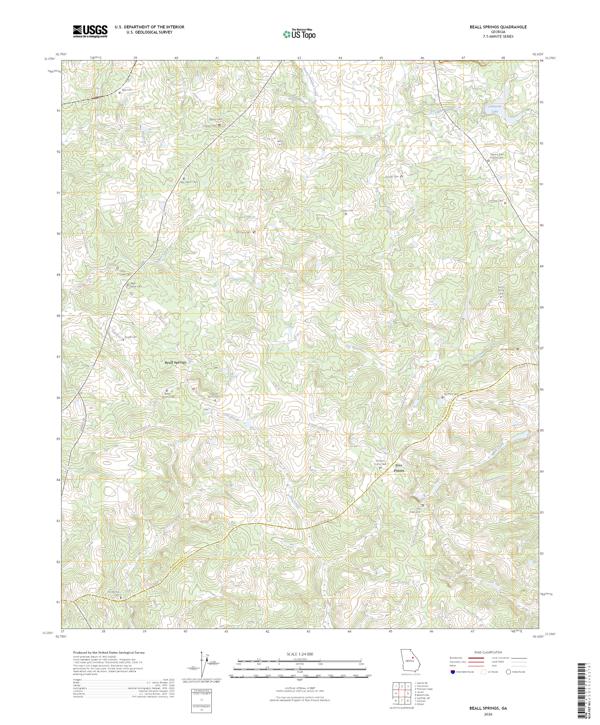 Beall Springs, GA — USGS 7.5-minute topo (2026)