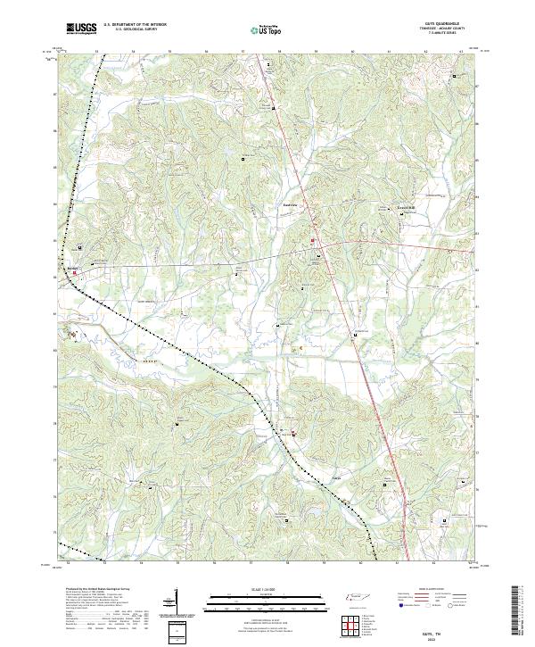 Guys, TN — USGS 7.5-minute topo (2022)