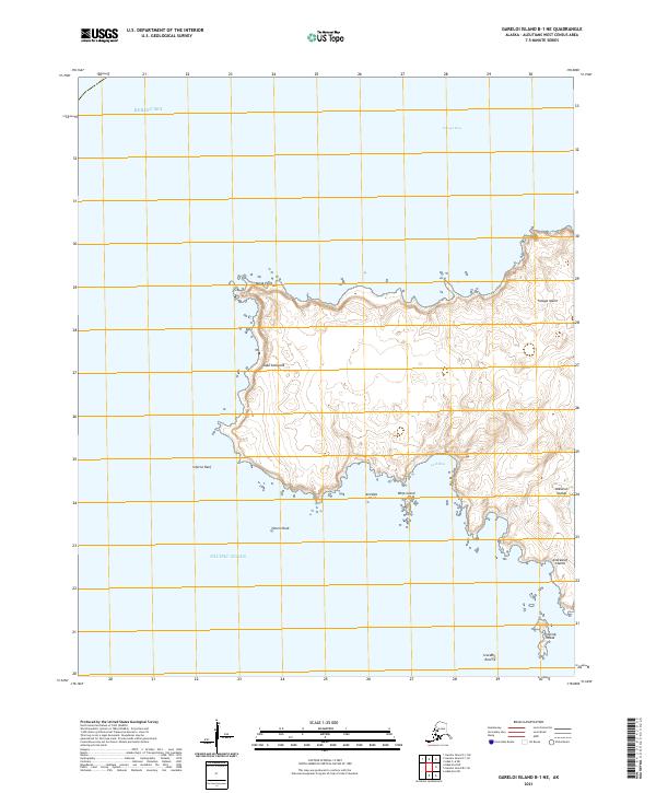 Gareloi Island B-1 NE, AK — USGS 7.5-minute topo (2021)