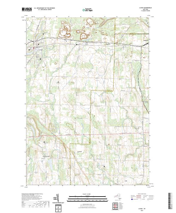 Le Roy, NY — USGS 7.5-minute topo (2023)