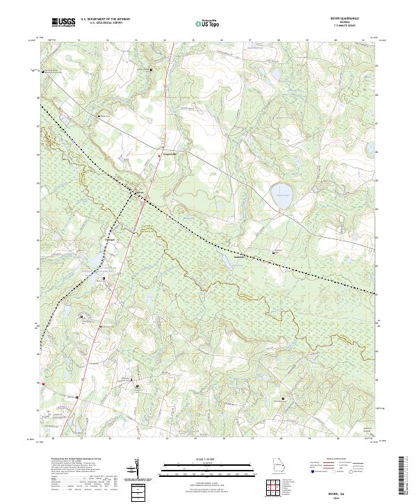 Dover, GA — USGS 7.5-minute topo (2024)
