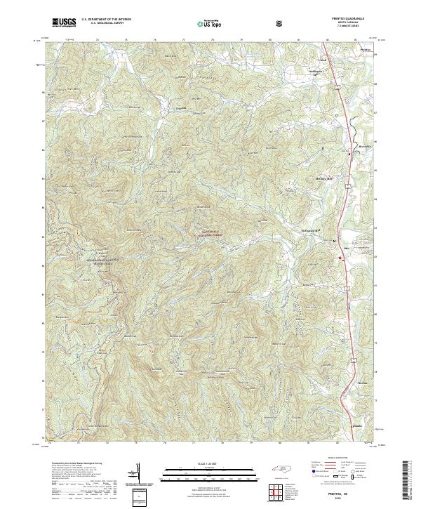 Prentiss, NC — USGS 7.5-minute topo (2022)