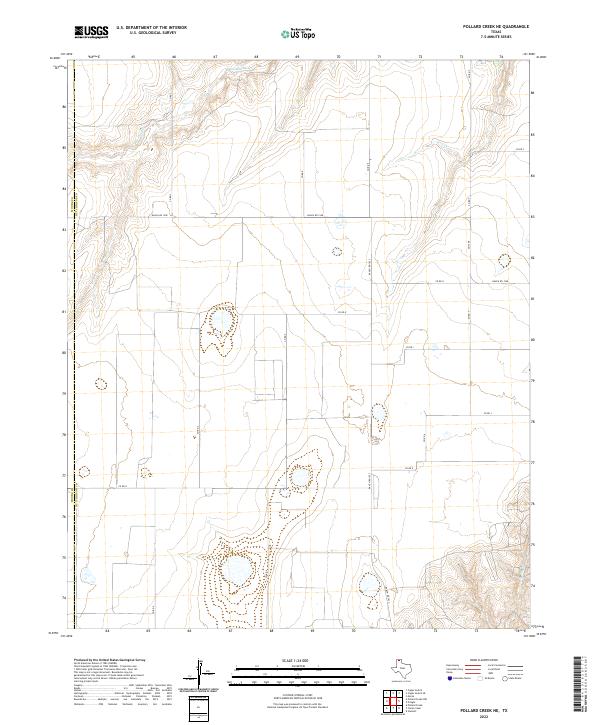 Pollard Creek NE, TX — USGS 7.5-minute topo (2022)