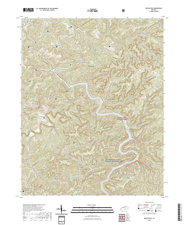 Nevelsville, KY — USGS 7.5-minute topo (2022)
