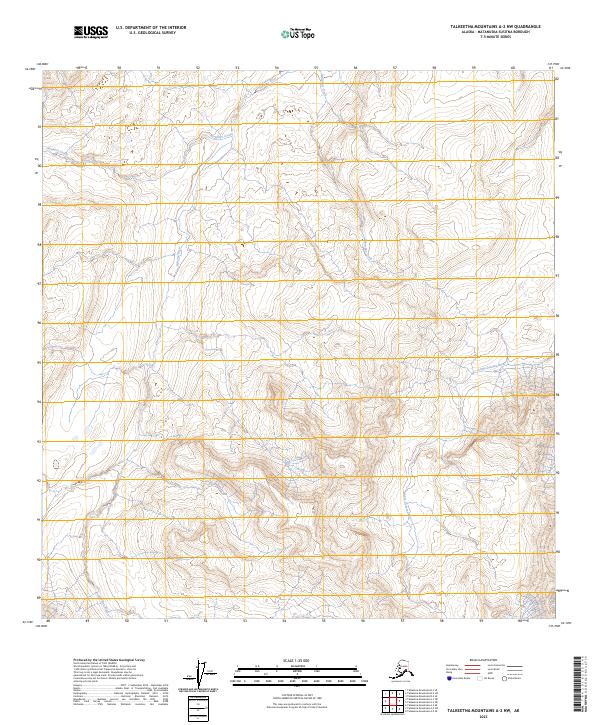 Talkeetna Mountains A-2 NW, AK — USGS 7.5-minute topo (2023)