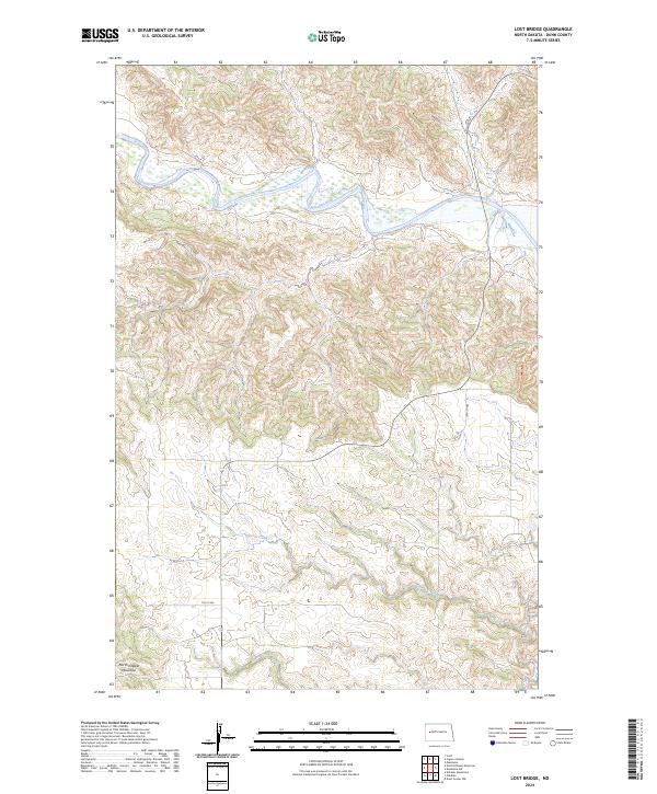 Lost Bridge, ND — USGS 7.5-minute topo (2024)