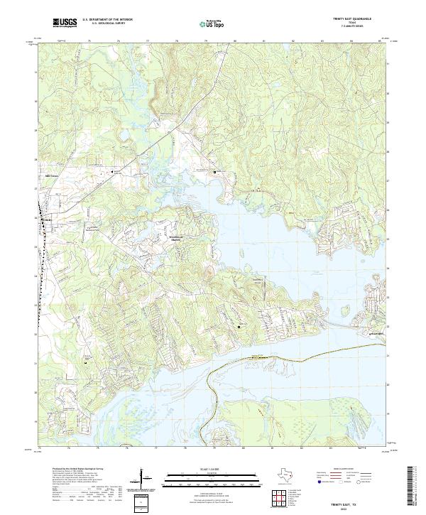 Trinity East, TX — USGS 7.5-minute topo (2022)