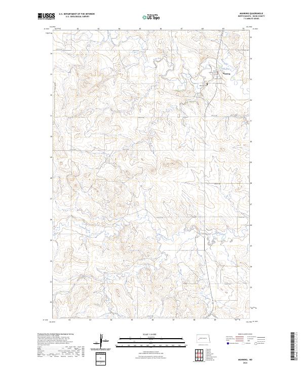 Manning, ND — USGS 7.5-minute topo (2024)
