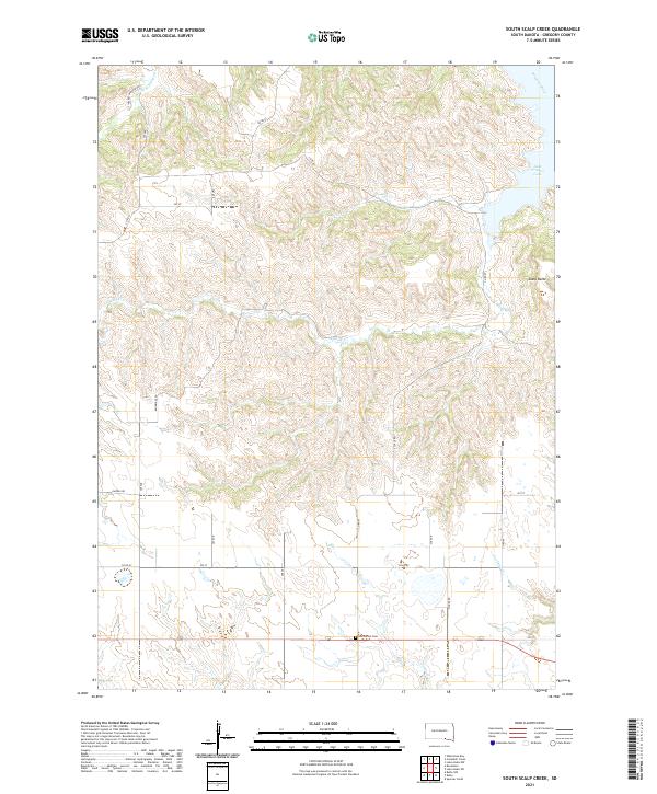 South Scalp Creek, SD — USGS 7.5-minute topo (2021)
