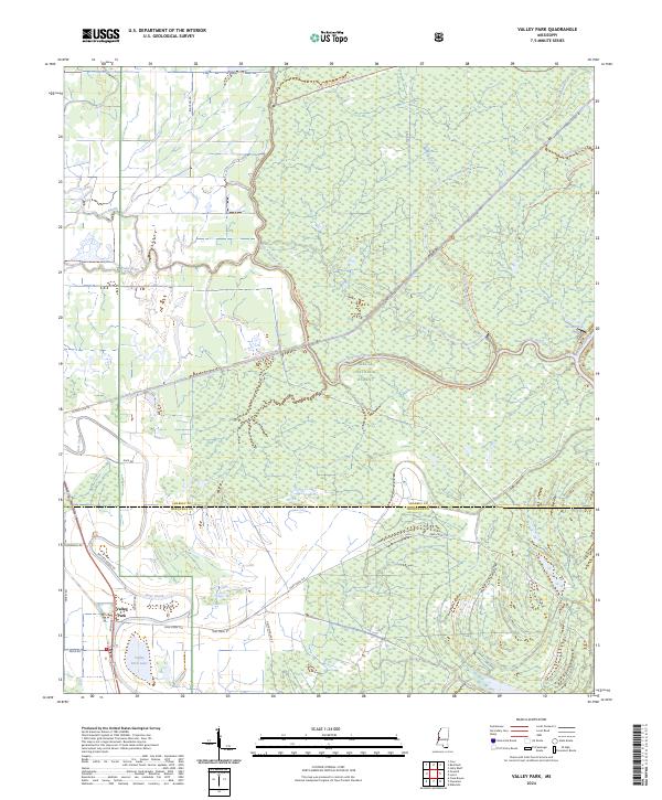 Valley Park, MS — USGS 7.5-minute topo (2024)