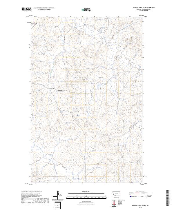Duplisse Creek South, MT — USGS 7.5-minute topo (2024)