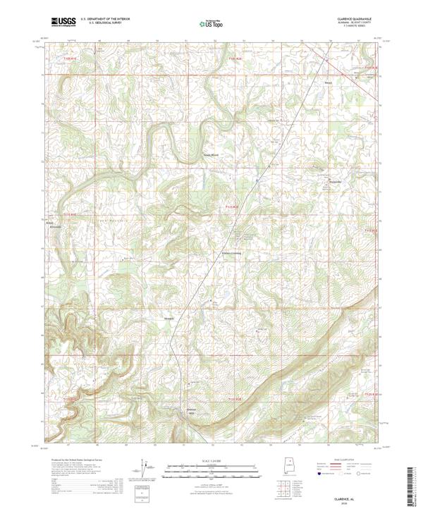 Clarence, AL — USGS 7.5-minute topo (2026)