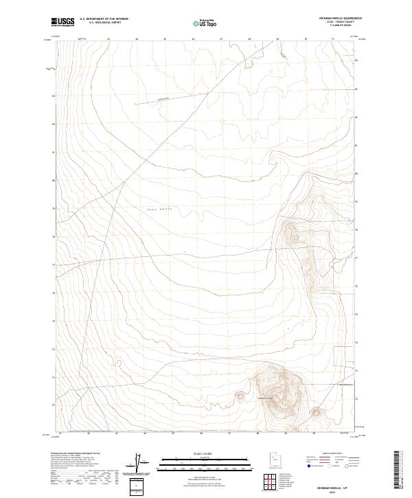 Hickman Knolls, UT — USGS 7.5-minute topo (2023)