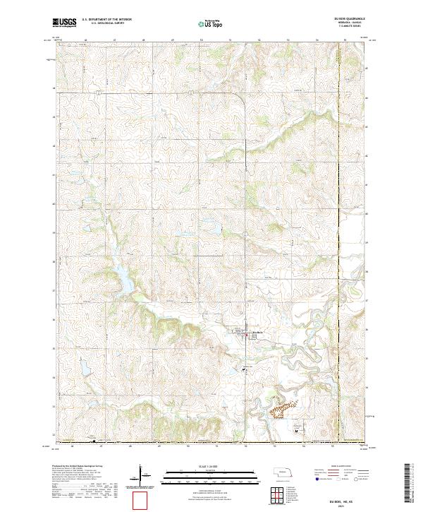 Du Bois, NE-KS — USGS 7.5-minute topo (2021)