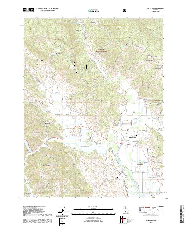 Upper Lake, CA — USGS 7.5-minute topo (2022)