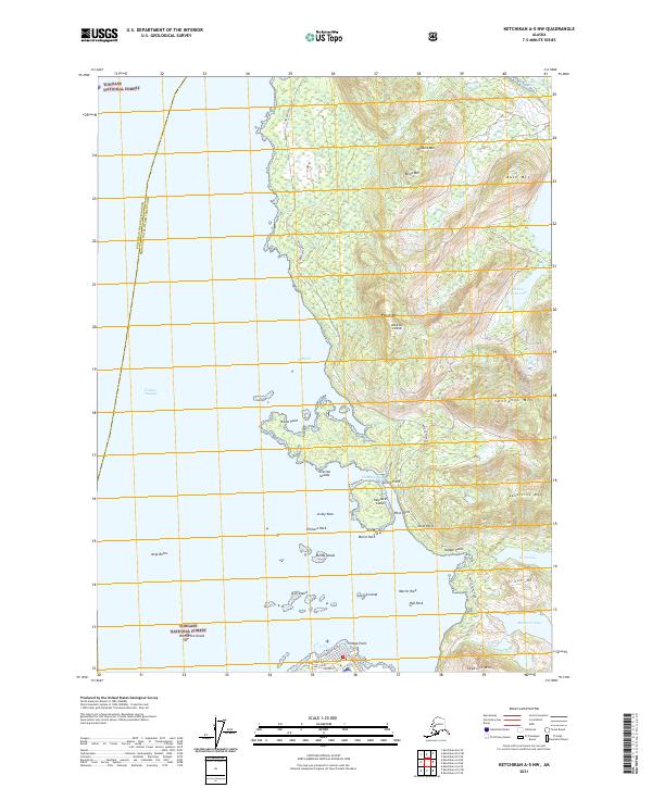 Ketchikan A-5 NW, AK — USGS 7.5-minute topo (2021)