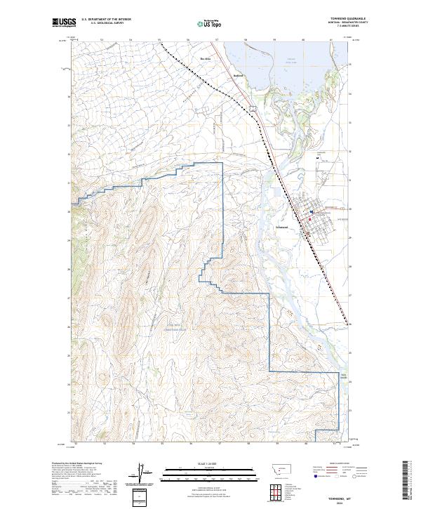 Townsend, MT — USGS 7.5-minute topo (2024)