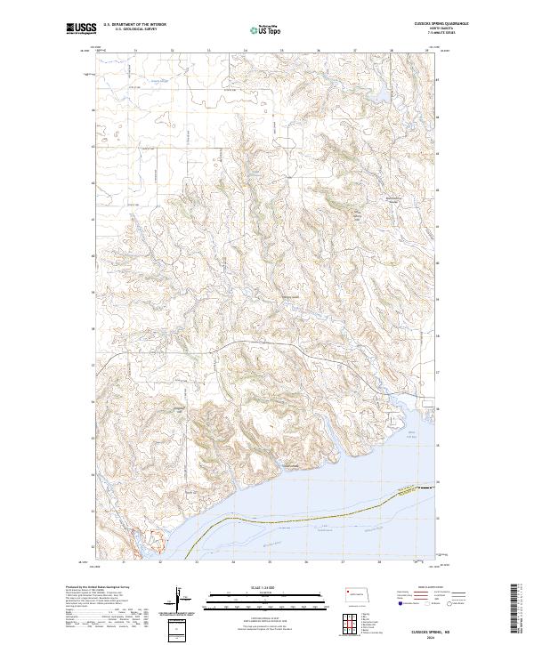 Cussicks Spring, ND — USGS 7.5-minute topo (2024)