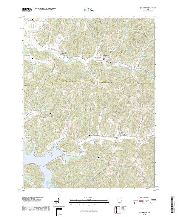 Quaker City, OH — USGS 7.5-minute topo (2023)