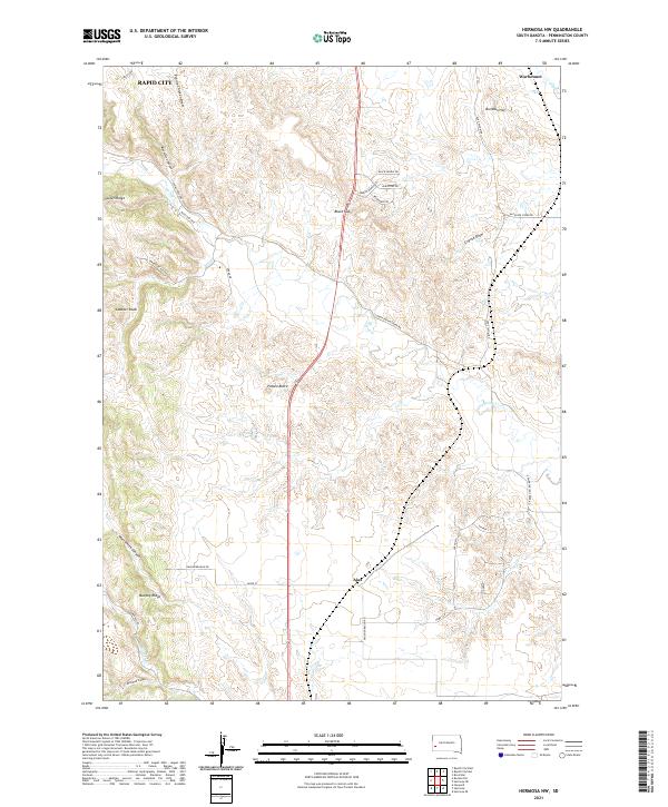 Hermosa NW, SD — USGS 7.5-minute topo (2021)