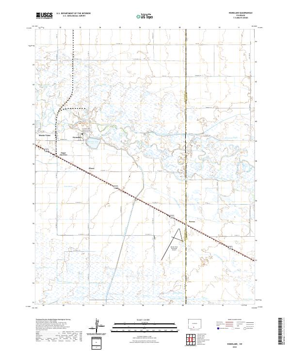 Homelake, CO — USGS 7.5-minute topo (2022)