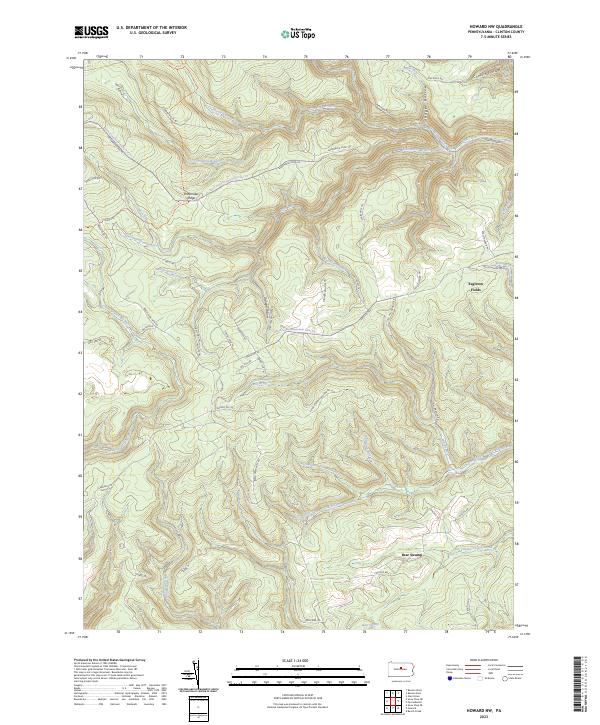 Howard NW, PA — USGS 7.5-minute topo (2023)