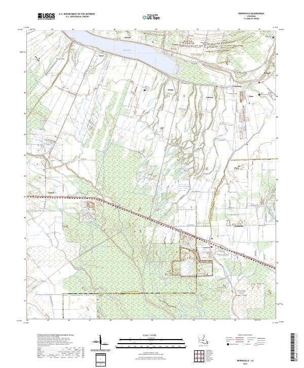 Erwinville, LA — USGS 7.5-minute topo (2024)