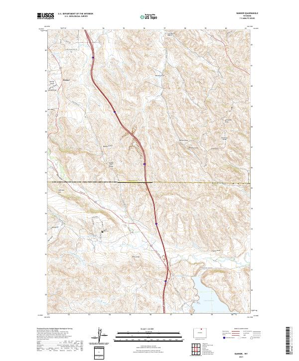 Banner, WY — USGS 7.5-minute topo (2021)