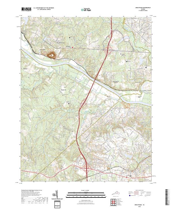 Midlothian, VA — USGS 7.5-minute topo (2022)
