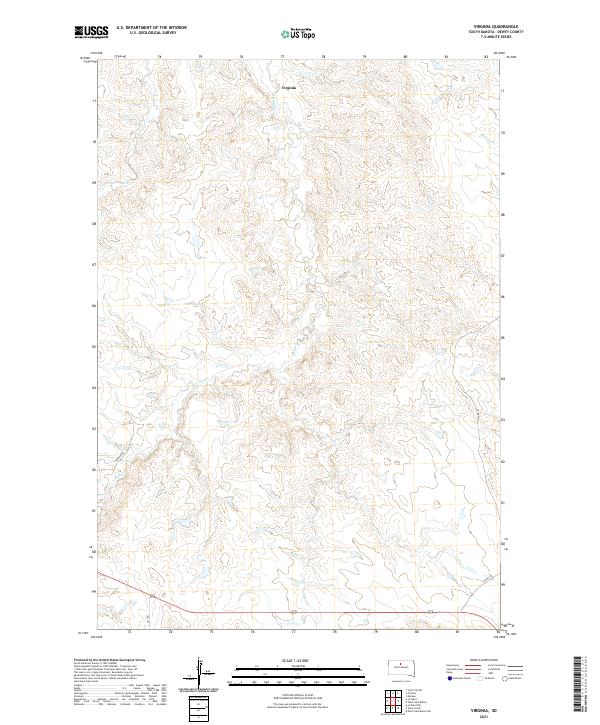 Virginia, SD — USGS 7.5-minute topo (2021)
