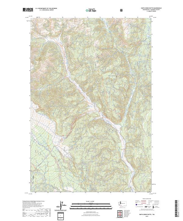 Smith Creek Butte, WA — USGS 7.5-minute topo (2023)