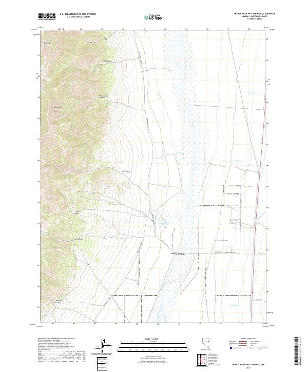 Monte Neva Hot Springs, NV — USGS 7.5-minute topo (2021)
