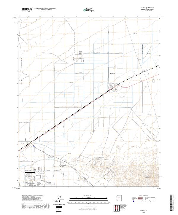 Salome, AZ — USGS 7.5-minute topo (2021)