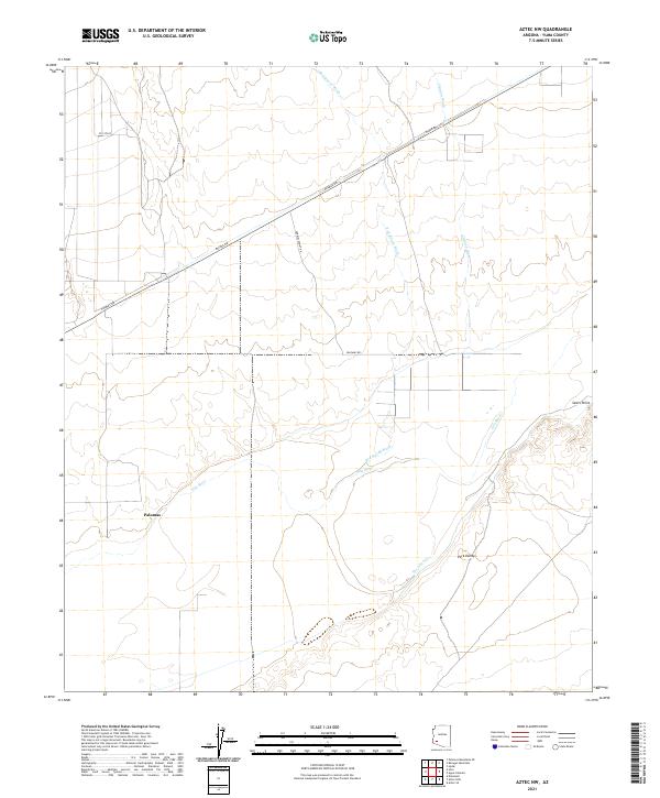 Aztec NW, AZ — USGS 7.5-minute topo (2021)