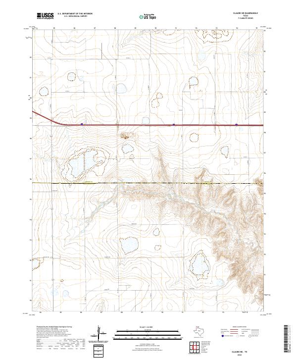 Claude NE, TX — USGS 7.5-minute topo (2022)