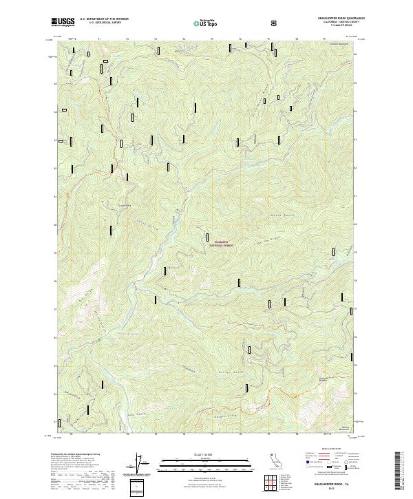 Grasshopper Ridge, CA — USGS 7.5-minute topo (2022)