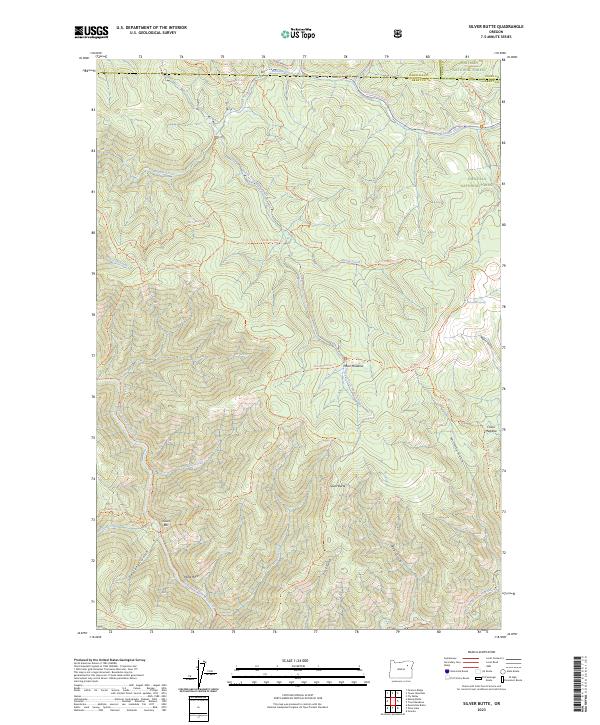 Silver Butte, OR — USGS 7.5-minute topo (2023)