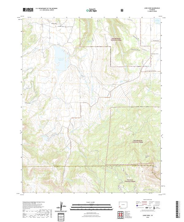 Lone Cone, CO — USGS 7.5-minute topo (2022)