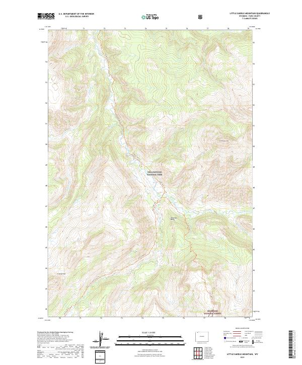 Little Saddle Mountain, WY — USGS 7.5-minute topo (2021)