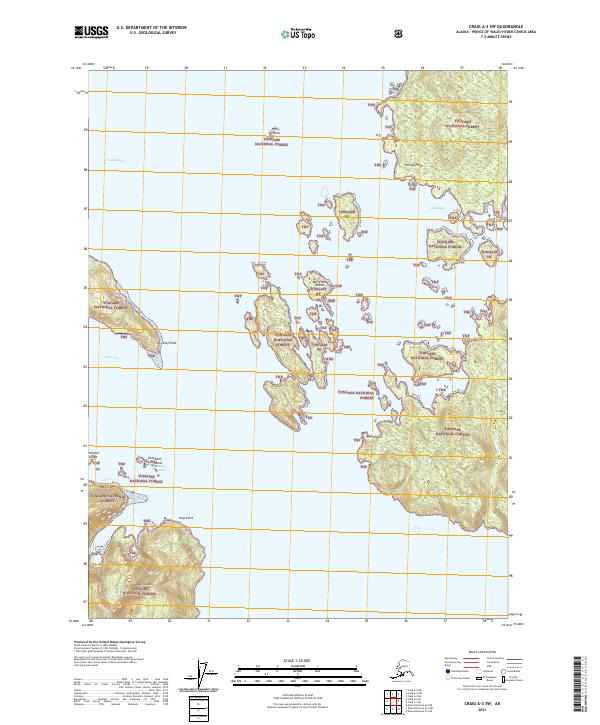 Craig A-3 SW, AK — USGS 7.5-minute topo (2021)