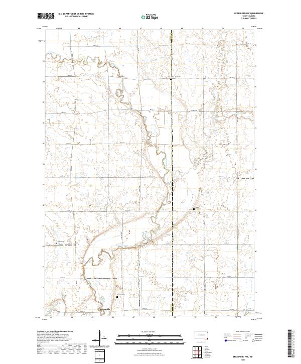 Beresford NW, SD — USGS 7.5-minute topo (2021)