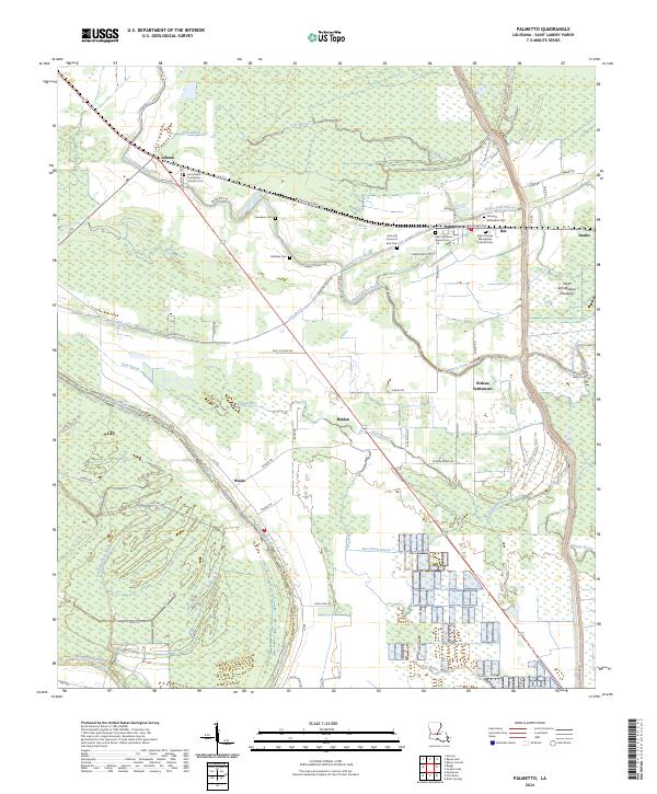 Palmetto, LA — USGS 7.5-minute topo (2024)