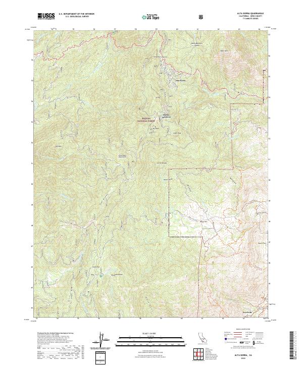 Alta Sierra, CA — USGS 7.5-minute topo (2022)