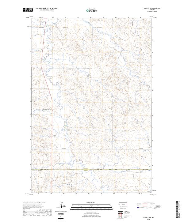 Carlyle NW, MT — USGS 7.5-minute topo (2024)