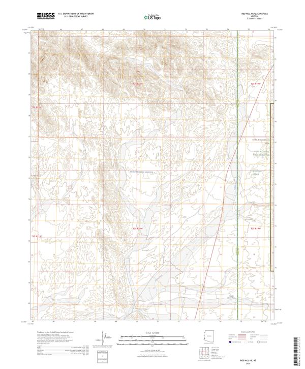 Red Hill NE, AZ — USGS 7.5-minute topo (2026)