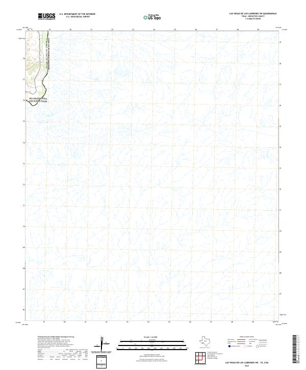 Las Vegas De Los Ladrones SW, TX,COA, US — USGS 7.5-minute topo (2022)